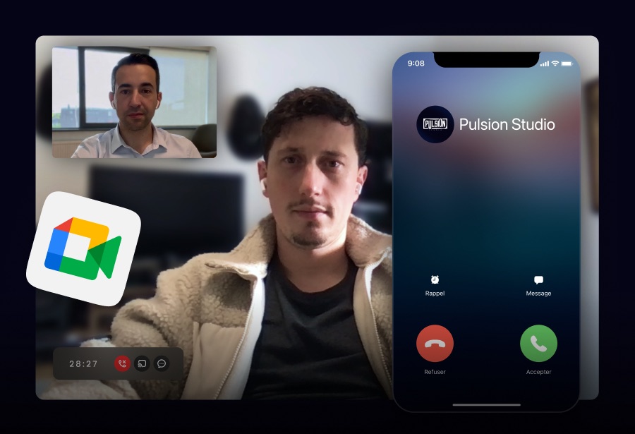 Appel en visio avec Pulsion Studio